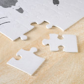 ワールドマップアート白黒 航海の ジグソーパズル (側面)