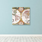 ワールドマップアート&ウォールデコールキャンバスプリントプリント キャンバスプリント (インサイチュ (ウッドフロア))