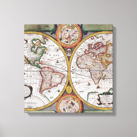 ワールドマップアート&ウォールデコールキャンバスプリントプリント キャンバスプリント (正面)