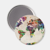 ワールドマップアーバンウォータカラー マグネット (正面/裏面)