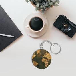 ワールドマップイラストレーションキーチェーン キーホルダー