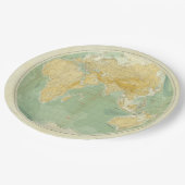 ワールドマップインディアン海、ヨーロッパ、アジア、アフリカ ペーパープレート (アングル)