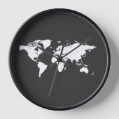 ワールドマップウォール 壁時計 (正面)