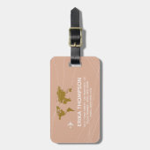 ワールドマップオンダスティバラカスタムトラベラー名 ラゲッジタグ (正面縦)