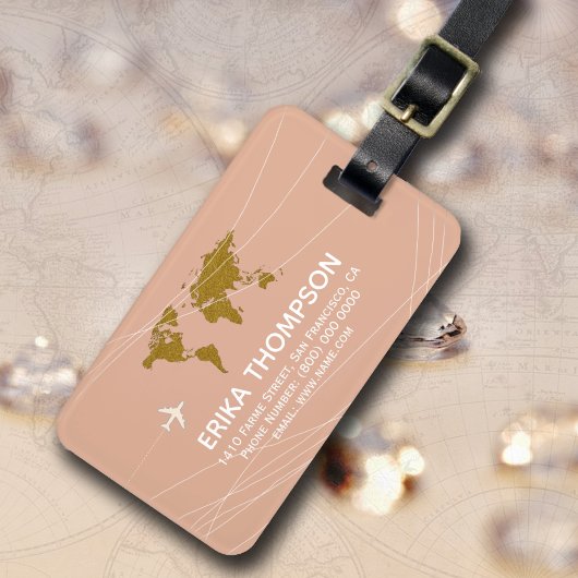 ワールドマップオンダスティバラカスタムトラベラー名 ラゲッジタグ