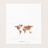 ワールドマップカッパーラストトラベルテーマ座席表 名刺 (外部フラット)