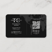 ワールドマップカンパニーモノグラムブラックグレー 名刺 (裏面)