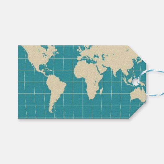 ワールドマップギフトタグ ギフトタグ (正面(横))