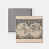 ワールドマップグローブトラベルアンティーク マグネット (正面/裏面)