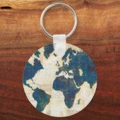 ワールドマップコラージュ キーホルダー (正面)