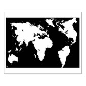 ワールドマップコンチネンタルデザインスタンプ ラバースタンプ (インプリント)