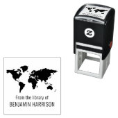 ワールドマップシルエット"ライブラリから"名前 セルフインキングスタンプ (インサイチュ)