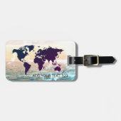 ワールドマップテンプレートラゲージタグ ラゲッジタグ (正面横)