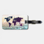 ワールドマップテンプレートラゲージタグ ラゲッジタグ (裏面横)