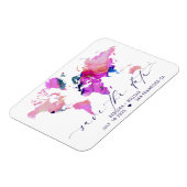 ワールドマップデイトを保存する旅行先ウェディング マグネット (左側)