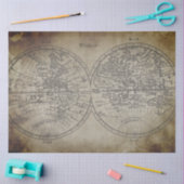 ワールドマップデカッページ紙 薄葉紙 (クラフト)