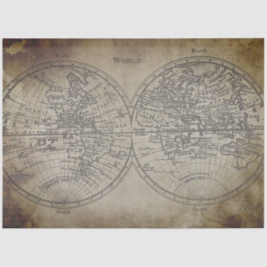 ワールドマップデカッページ紙 薄葉紙 (正面)