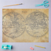 ワールドマップデカッページ紙 薄葉紙 (クラフト)
