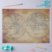 ワールドマップデカッページ紙 薄葉紙 (クラフト)