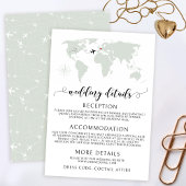 ワールドマップデスティネーションウェディング詳細カード エンクロージャーカード