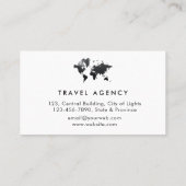  ワールドマップトラベルエージェントバケーションサービスオレンジ  名刺 (裏面)