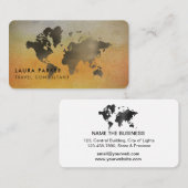 ワールドマップトラベルエージェント水の色の観光予約 名刺 (正面/裏面)