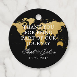 ワールドマップトラベルジャーニーテーマサンキューユユー フェイバータグ