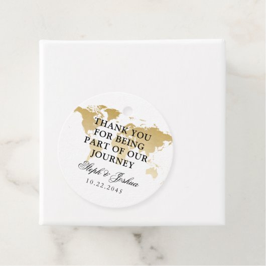 ワールドマップトラベルテーマウェディングパーティーありがとう フェイバータグ (インサイチュ)