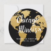 ワールドマップトラベルテーマグローブテーブル番号 カード (正面)