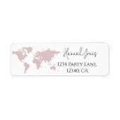 ワールドマップトラベルテーマ差出人住所ラベル ラベル (正面)