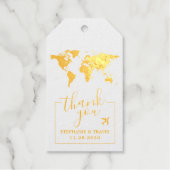ワールドマップトラベルテーマ目的地の好意 ギフトタグ (正面)