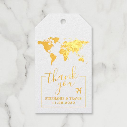 ワールドマップトラベルテーマ目的地の好意 ギフトタグ (正面)