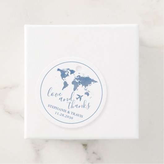 ワールドマップトラベルデスティネーションラヴ感謝していィー フェイバータグ (インサイチュ)