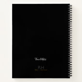 ワールドマップトラベルノート黒 ノートブック (裏面)