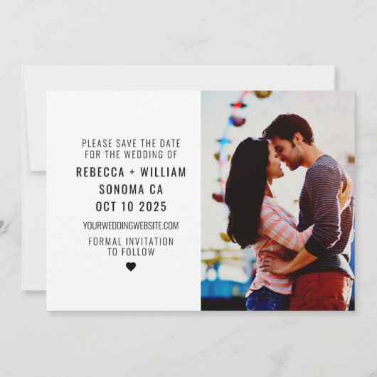 ワールドマップトラベル目的地ウェディング日付を保存 招待状 (裏面)