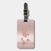 ワールドマップバラ金ゴールドアドレスエレガント名 ラゲッジタグ (正面縦)