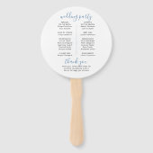 ワールドマップブルートラベルテーマ結婚式 プログラムファン ハンドファン (裏面)