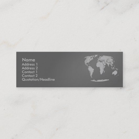 ワールドマッププロファイルカード スキニー名刺 (正面)