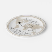 ワールドマップベビーシャワー紙プレート ペーパープレート (アングル)