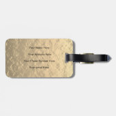 ワールドマップモノグラムトラベラーズピンクゴールドフォイルグリッター ラゲッジタグ (裏面横)