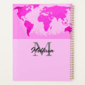 ワールドマップモノグラムトラベラー赤面ピンクパープル プランナー手帳 (裏面)