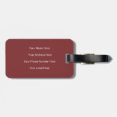 ワールドマップモノグラムピンクローズ金ゴールドグリッタートラベラー ラゲッジタグ (裏面横)