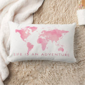 ワールドマップライフは冒険ベビーキッズ ランバークッション (ブランケット)