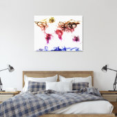 ワールドマップライ書ト キャンバスプリント (インサイチュ (寝室))