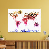 ワールドマップライ書ト キャンバスプリント (インサイチュ (リビング))