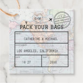 ワールドマップラゲッジタグ日付を保存 フェイバータグ (正面)