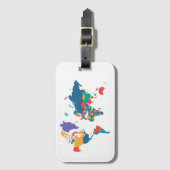 ワールドマップラゲージタグ ラゲッジタグ (正面縦)