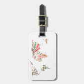 ワールドマップワードクラウド ラゲッジタグ (正面縦)