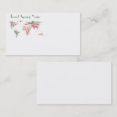 ワールドマップワードクラウド 名刺 (正面/裏面)