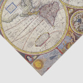 ワールドマップヴィンテージ10x15デコページティッシュペーパー 薄葉紙 (詳細)